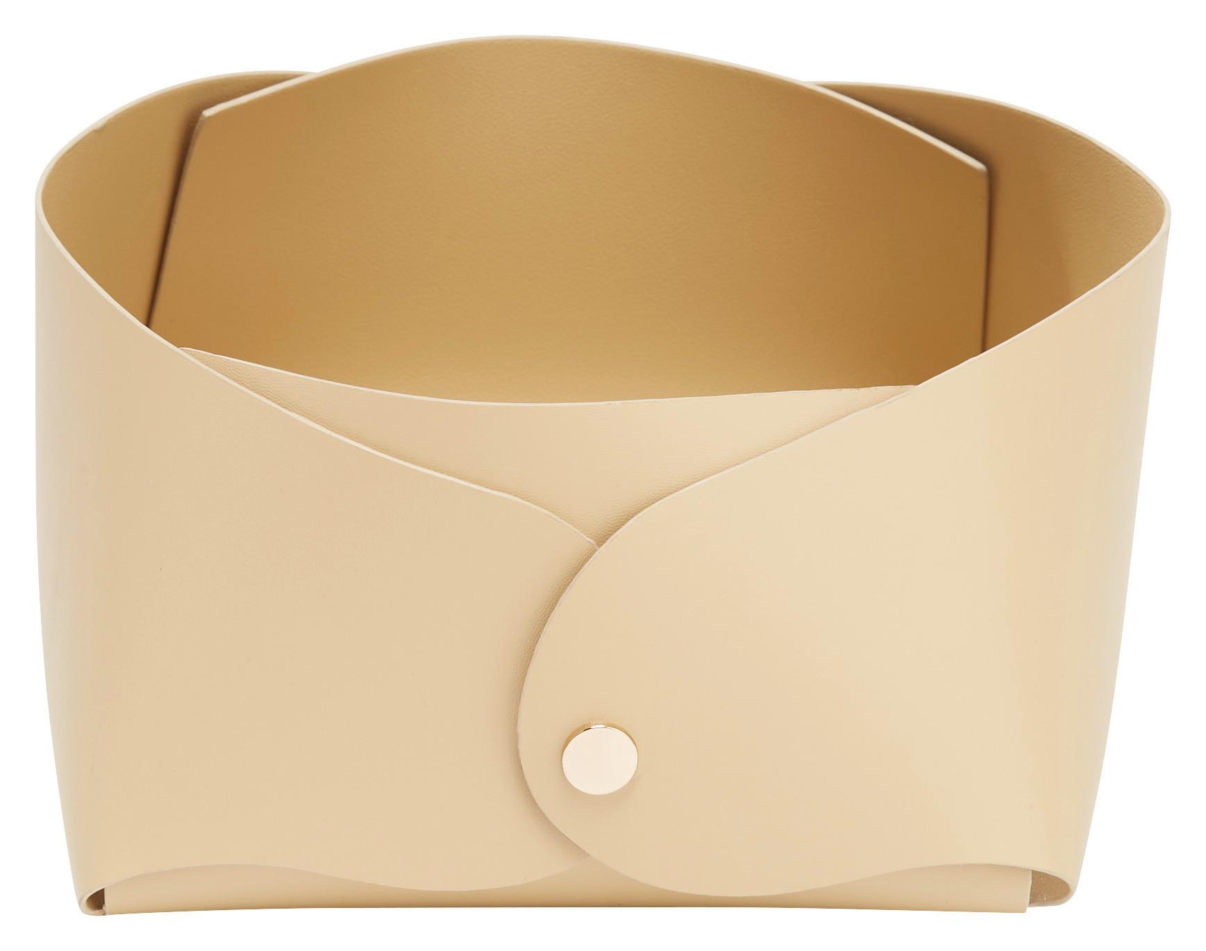 DEKORAČNÍ MISKA LEANA - béžová, kov/plast (25/12cm) - Modern Living