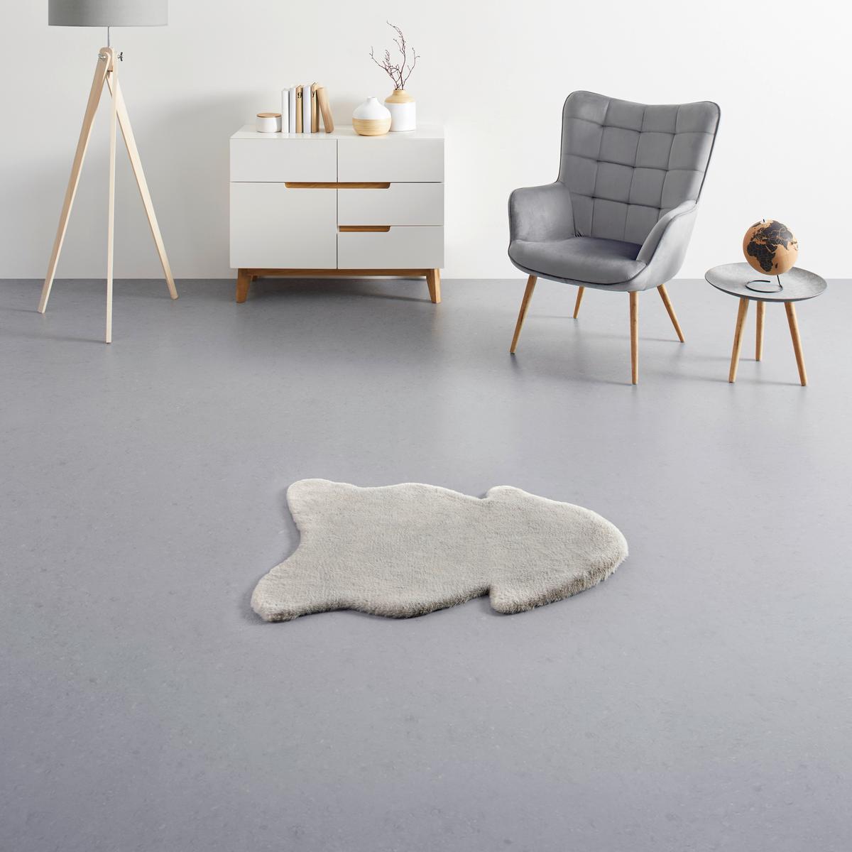 UMĚLÁ KOŽEŠINA Marlene, 90/60cm, šedá - šedá, kožešina/textil (90/60cm) - Modern Living
