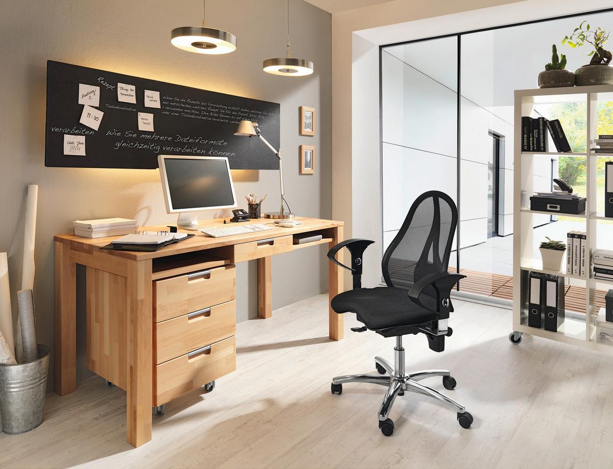 Rollcontainer Kevin II - Kernbuche, Design, Holz/Kunststoff (45/62/58cm) - Linea Natura