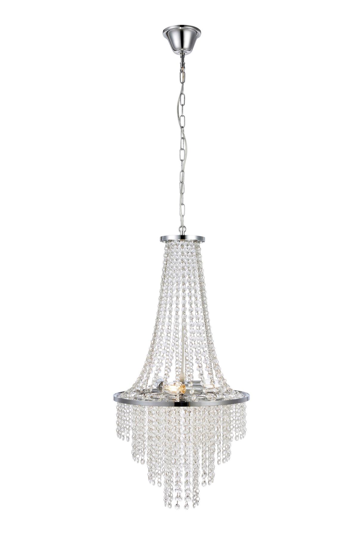 Kronleuchter Klar, Chrom, 25w - Klar/Chromfarben, Basics, Glas/Metall (38/68cm) - Markslöjd