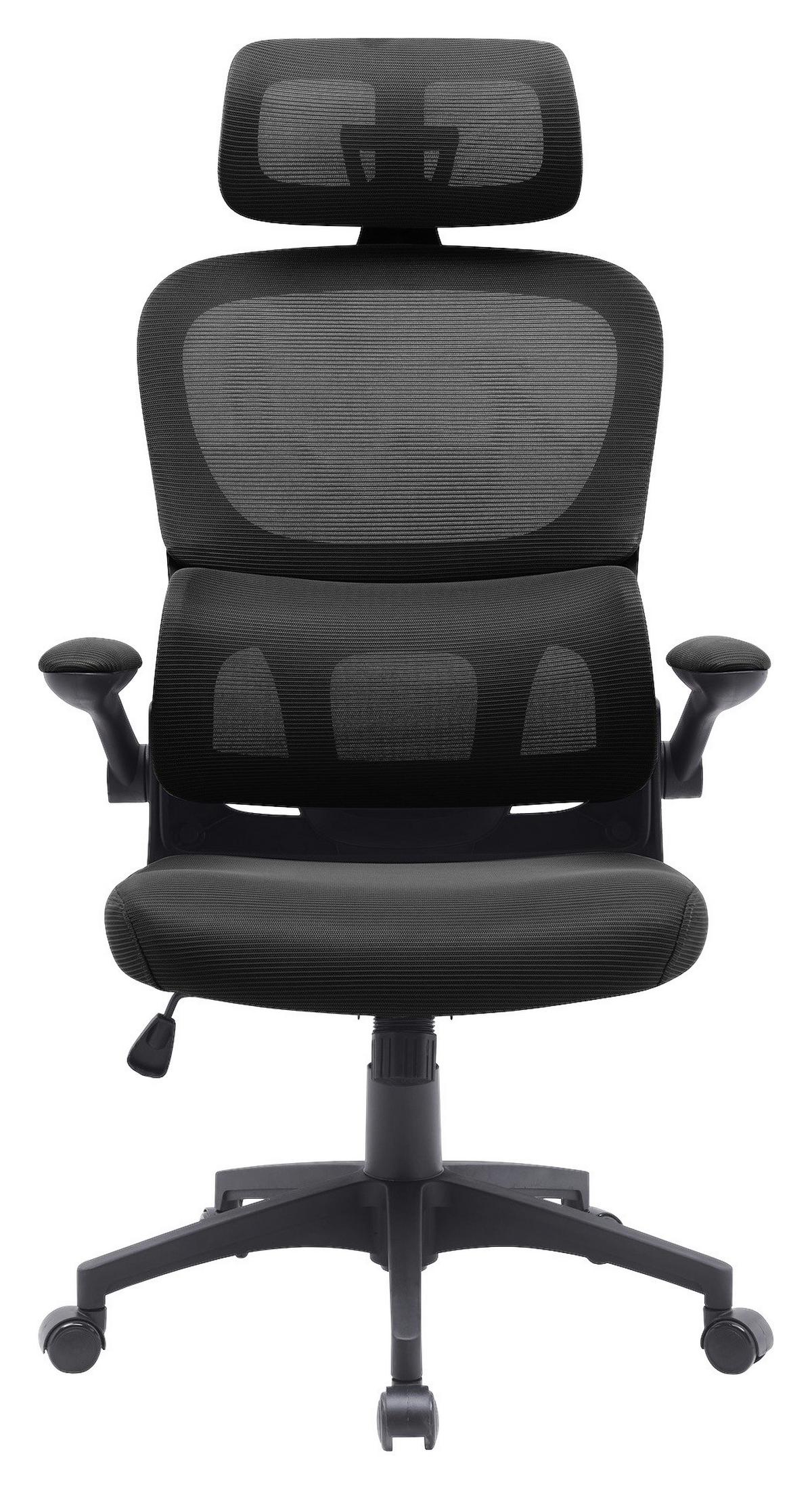 Főnöki Szék Gary 1 - fekete, Modern, műanyag/textil (62/115-125/65cm)