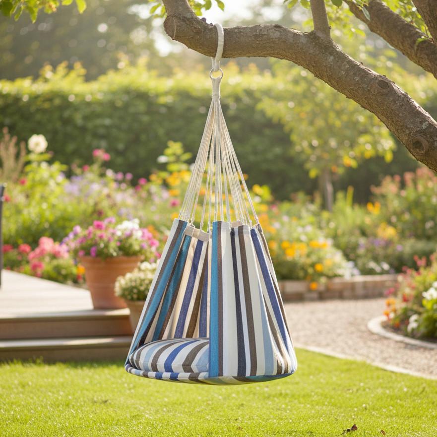 Závěsné křeslo FUNNY - vícebarevná, Moderní, kov/textil (80/130/80cm) - Bessagi Garden