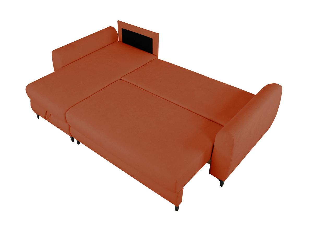 Ecksofa Moli, Rostfarben S: 236x148 cm - Rostfarben/Schwarz, Design, Textil (236/148cm) - MID.YOU