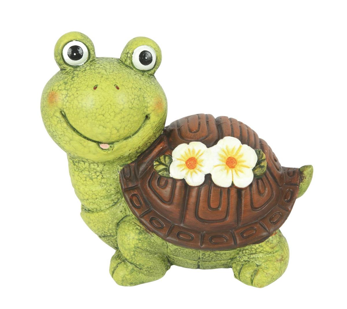 Dekor Teknősbéka Nino - cappuccino/zöld, Konventionell, kerámia (21,5/15/19cm) - Luca Bessoni