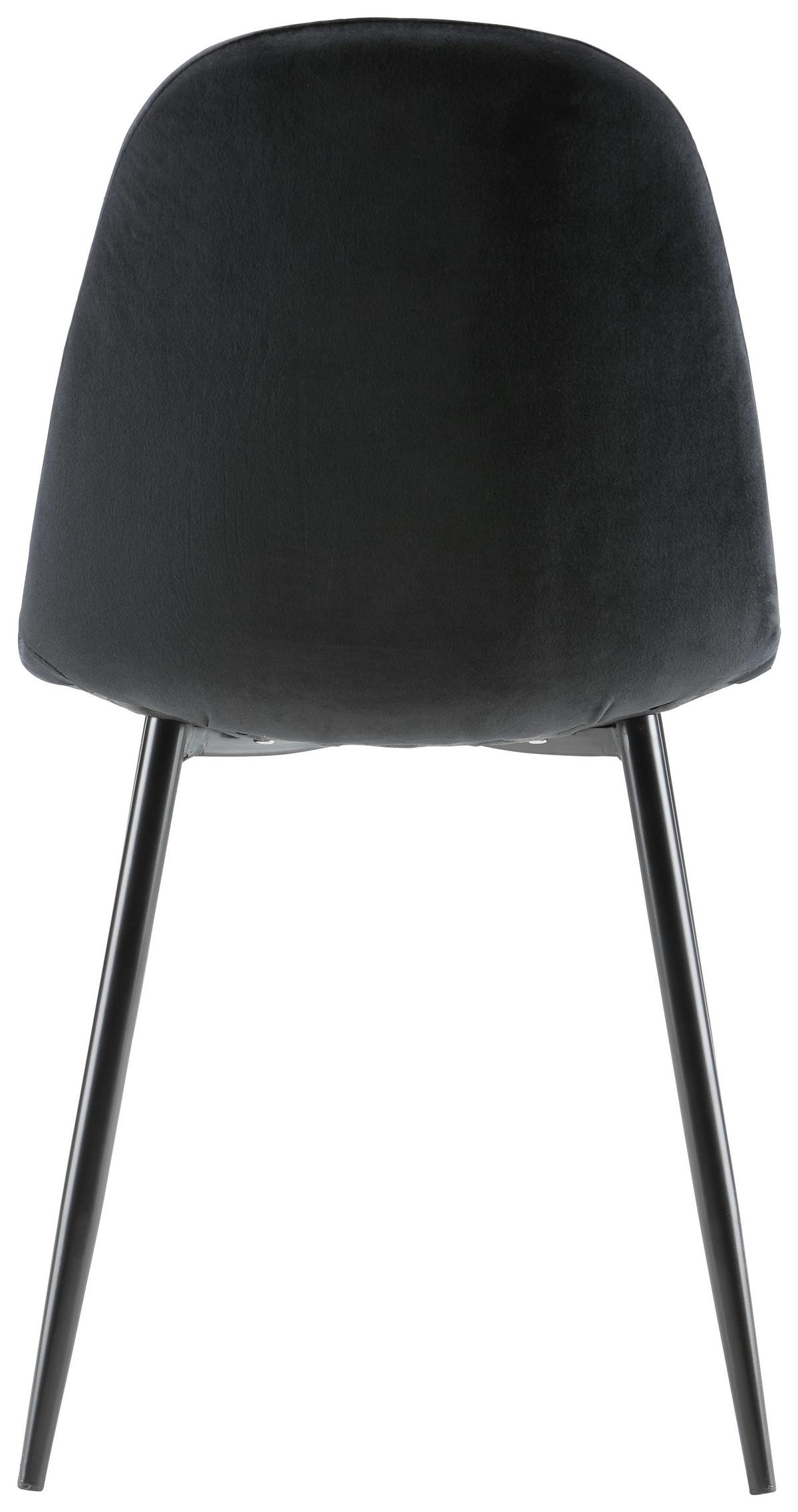 Stolička Lio - čierna, Modern, kov/drevo (43/86/55cm) - Modern Living