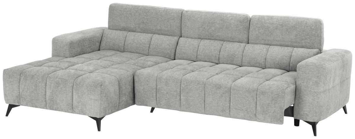 Sedací souprava MELBOURNE, levá, šedá - šedá/černá, Moderní, kov/dřevo (182/285cm) - Based