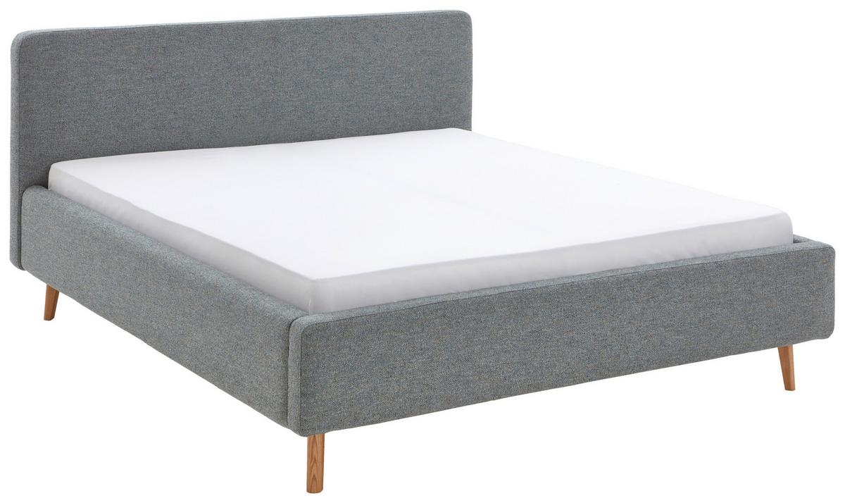 Polsterbett Mattis Herve Türkis 160x200cm - Türkis/Eichefarben, Design, Textil (160/200cm) - MID.YOU