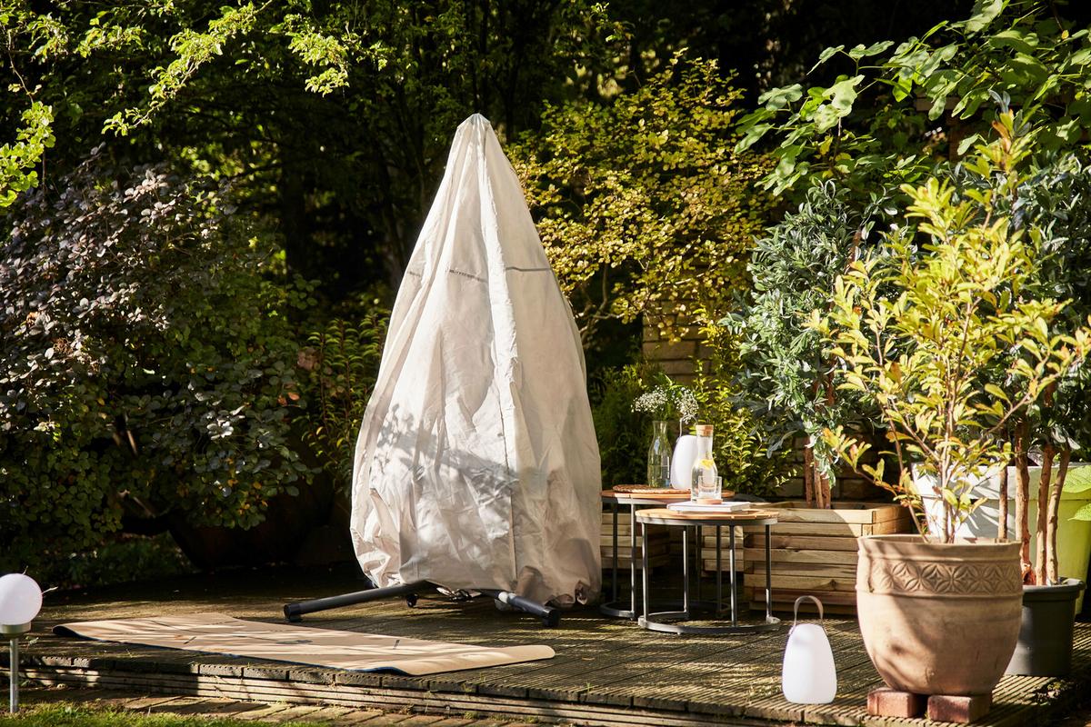 Hängesessel Mit Gestell Mit Sitz- Und Rückenkissen - Anthrazit/Grau, KONVENTIONELL, Kunststoff/Textil (123/195/106cm) - Siena Garden