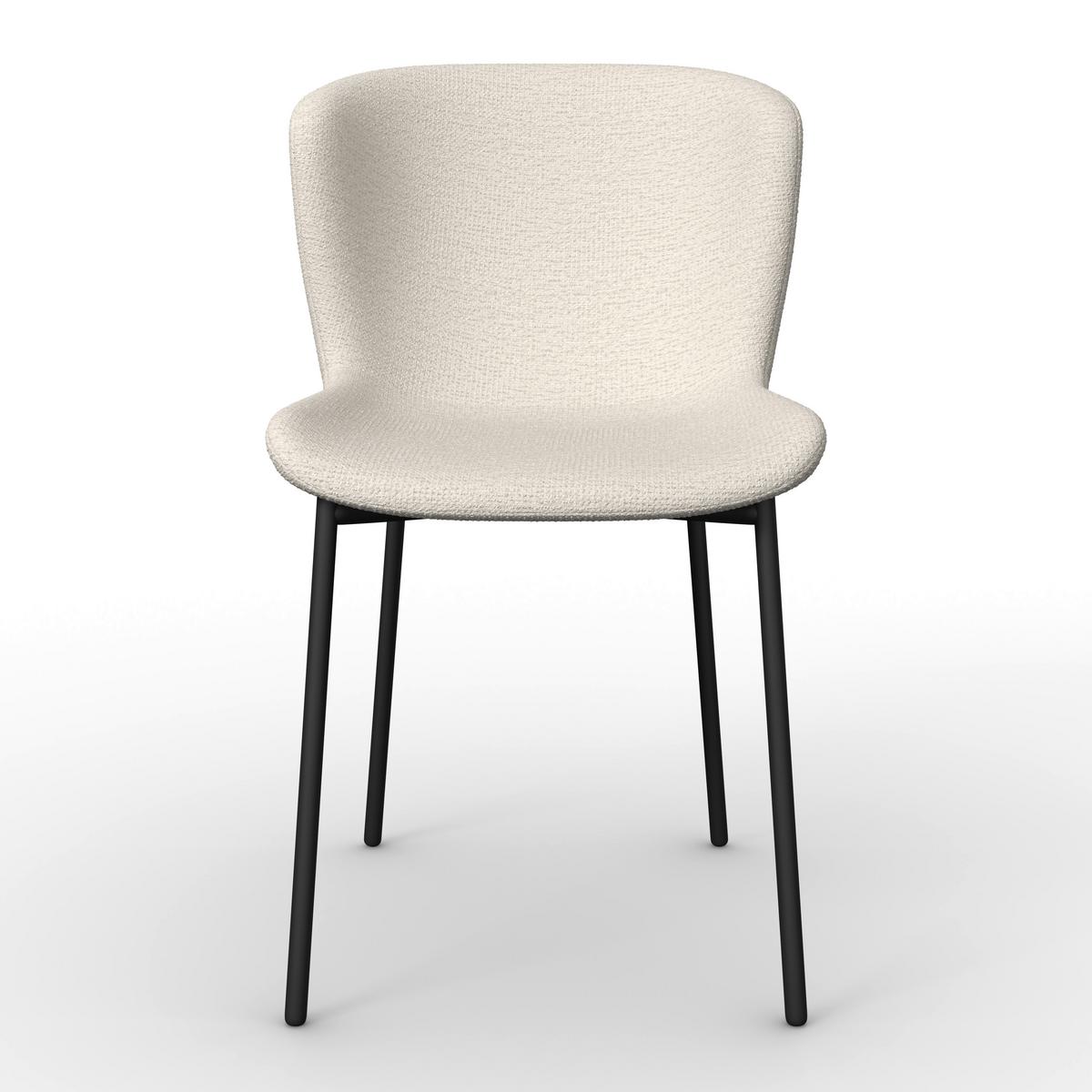 ŽIDLE NOEMIE - černá/krémová, Moderní, kov/dřevo (49/81/54cm) - Bessagi Home