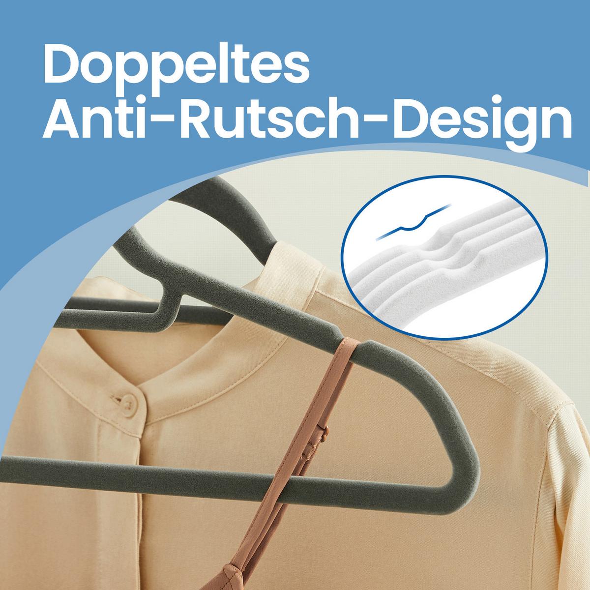 Kleiderbügel Grau B: 42,7 Cm - Grau, Basics, Kunststoff/Metall (42,7/22/0,6cm)