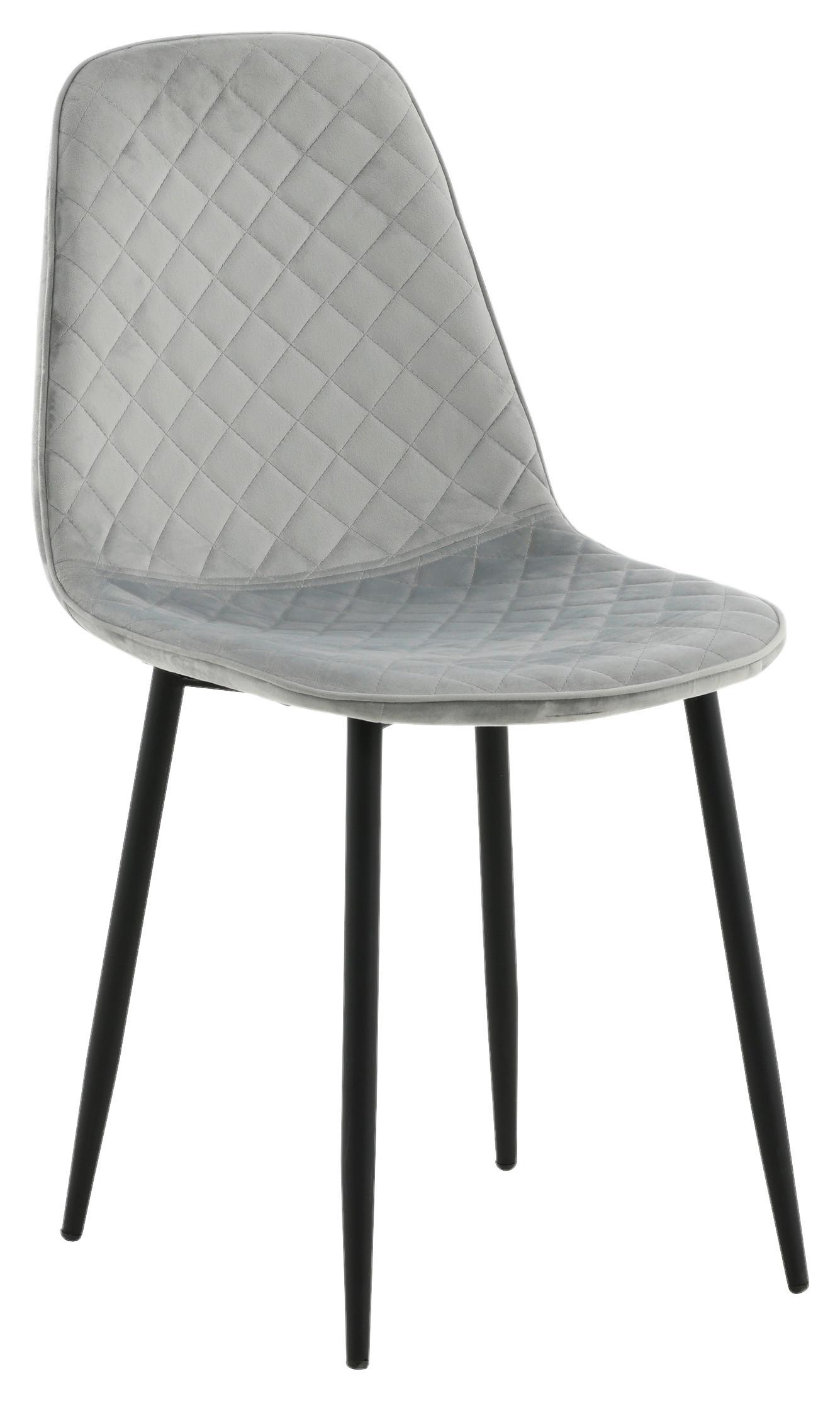 Stuhl-Set Polar - Schwarz/Grau, Design, Textil/Metall (44/86/52cm) - Livetastic