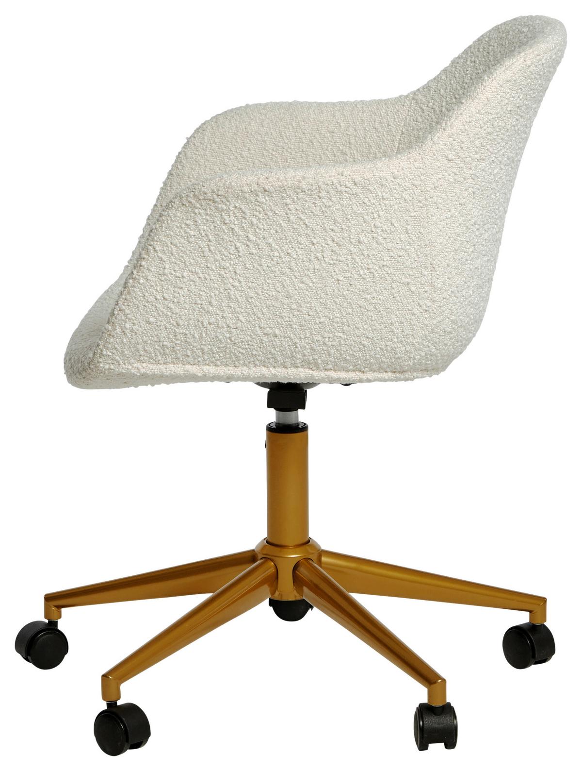 Drehstuhl Shell Worx - Goldfarben, MODERN, Kunststoff/Textil (56,5/59/78-87cm) - Livetastic
