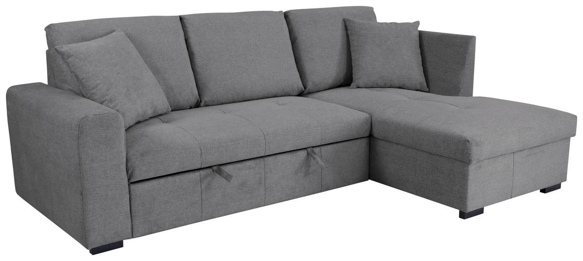 Ecksofa Lukas Grau S: 239x158 Cm - Grau, Trend, Textil (239/158cm)