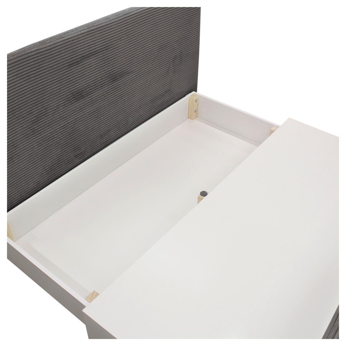 2-Sitzer-Sofa Yellow Mit Schlaffunktion Grau Cord - Schwarz/Grau, Design, Textil (154/93/85cm) - MID.YOU