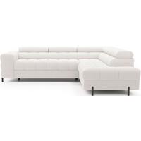 Ecksofa Ferucce Weiß S: 276x200 Cm - Schwarz/Weiß, Design, Textil (276/200cm) - MID.YOU