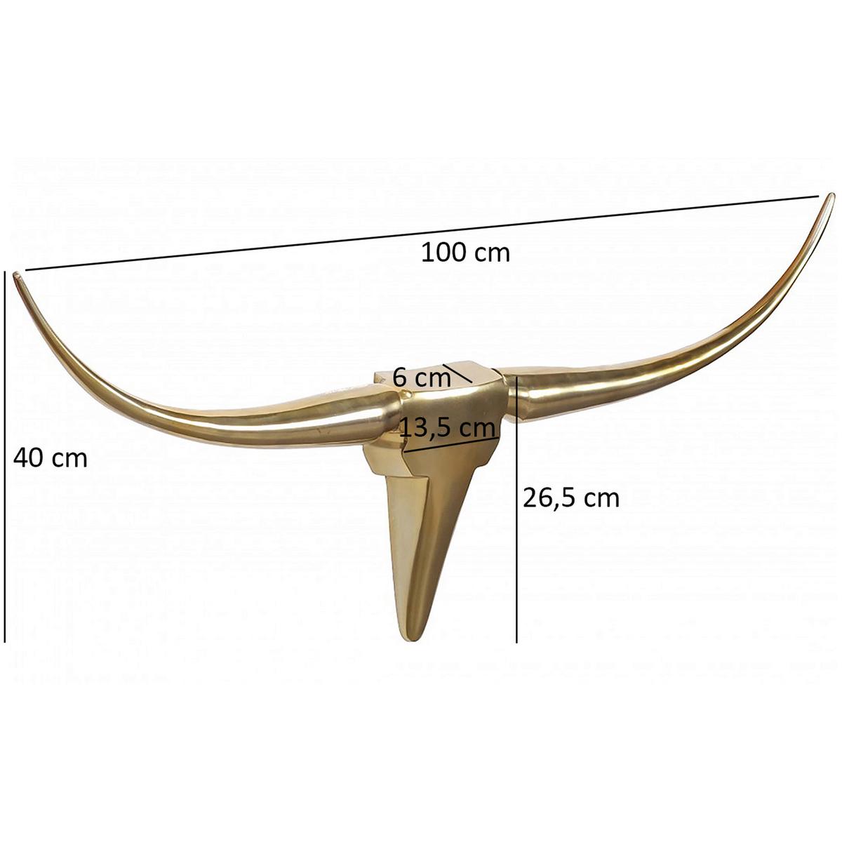Wanddeko Wohnling Goldfarben B:100 cm - Goldfarben, MODERN, Metall (100/40/6cm) - MID.YOU