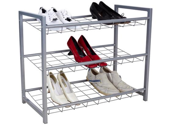 Schuhregal Shoe - Silberfarben, MODERN, Metall (80/60/30cm) - Homezone Schuhregal Shoe - Silberfarben, MODERN, Metall (80/60/30cm) - Homezone