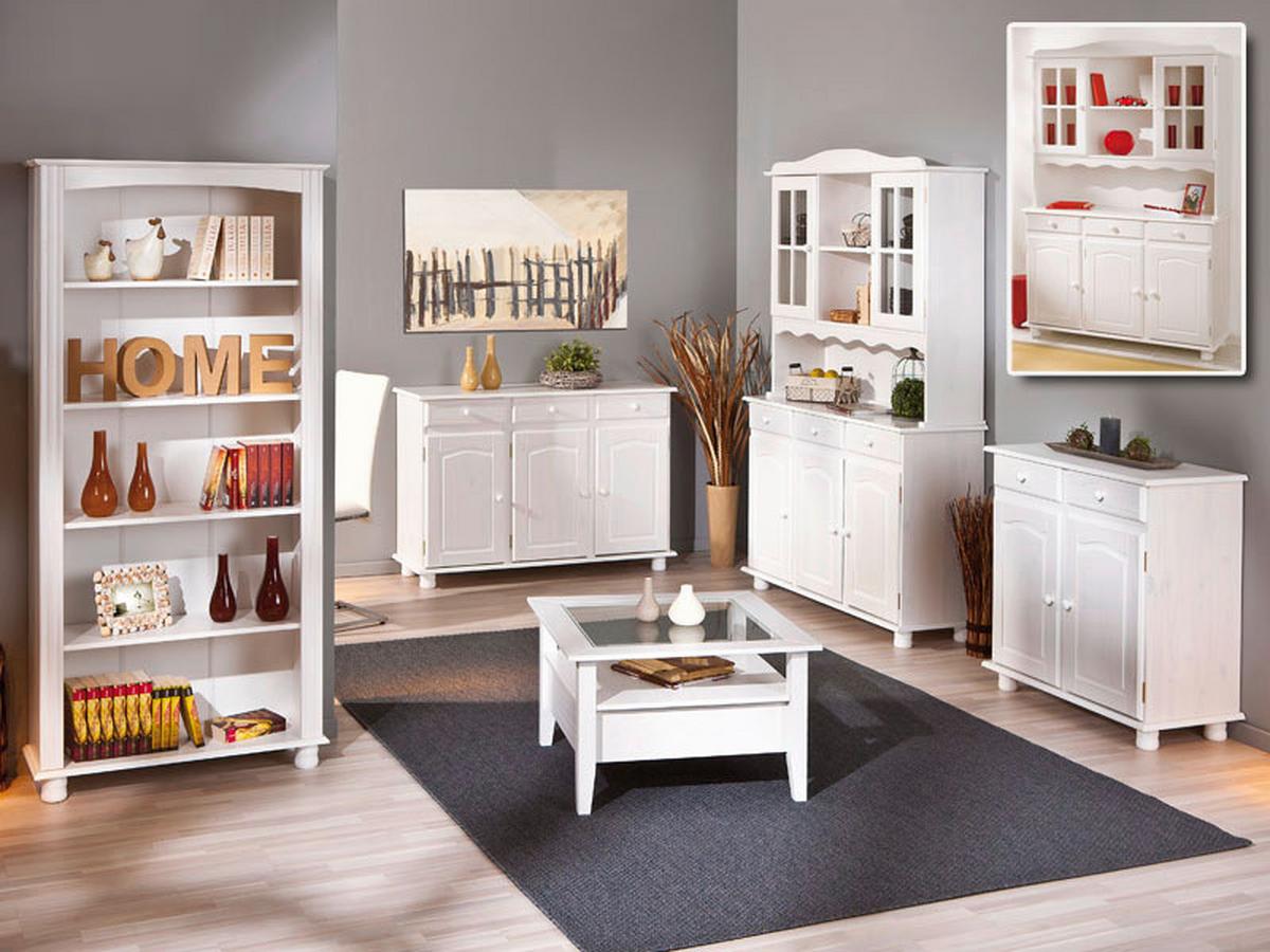 Kredenc SIENA 130 cm biela - biela, Lifestyle, drevo (130/198/43cm) - MID.YOU