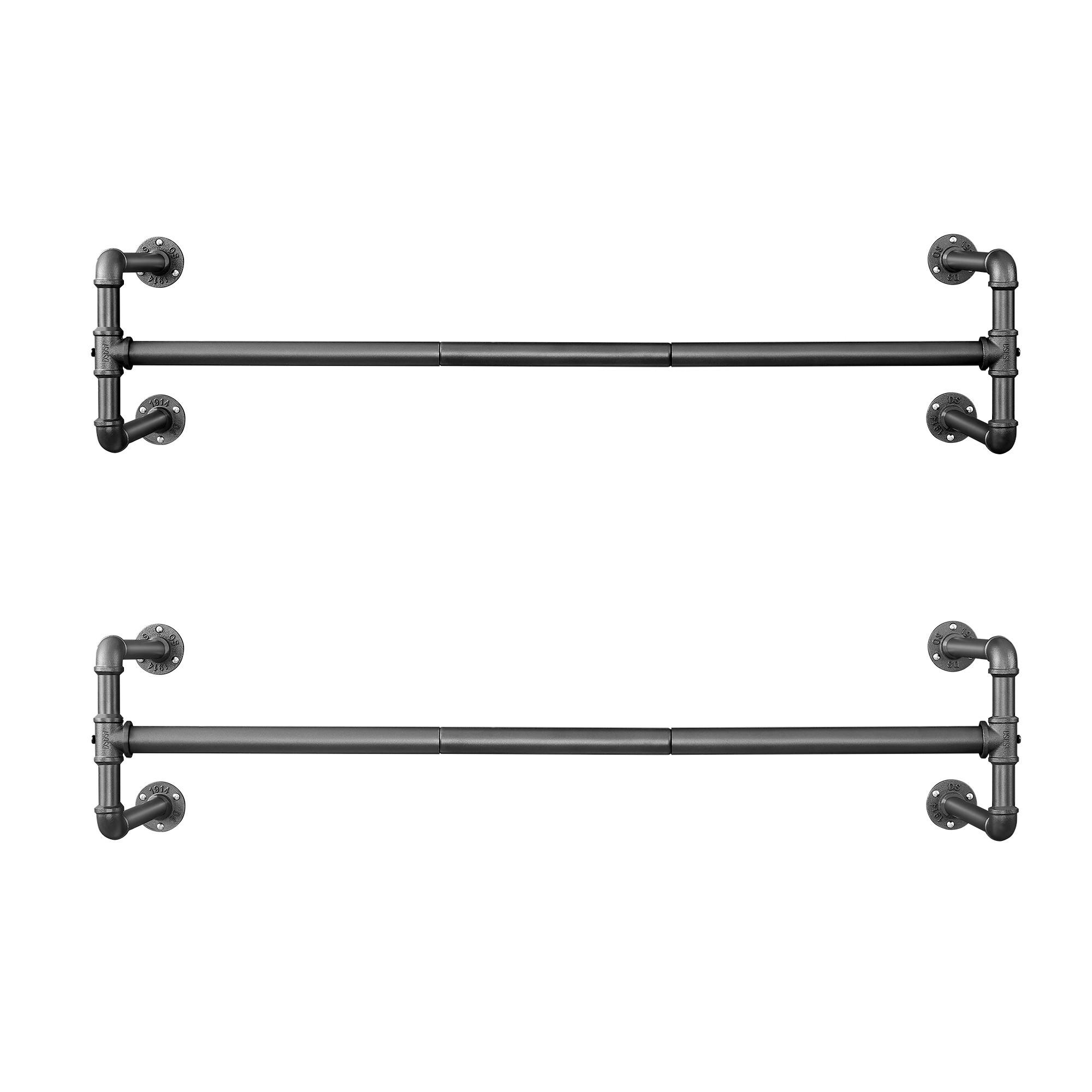 Wandgarderobe Schwarz B: 30 cm - Schwarz, Basics, Metall (30/112cm)