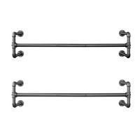 Wandgarderobe Schwarz B: 30 cm - Schwarz, Basics, Metall (30/112cm)