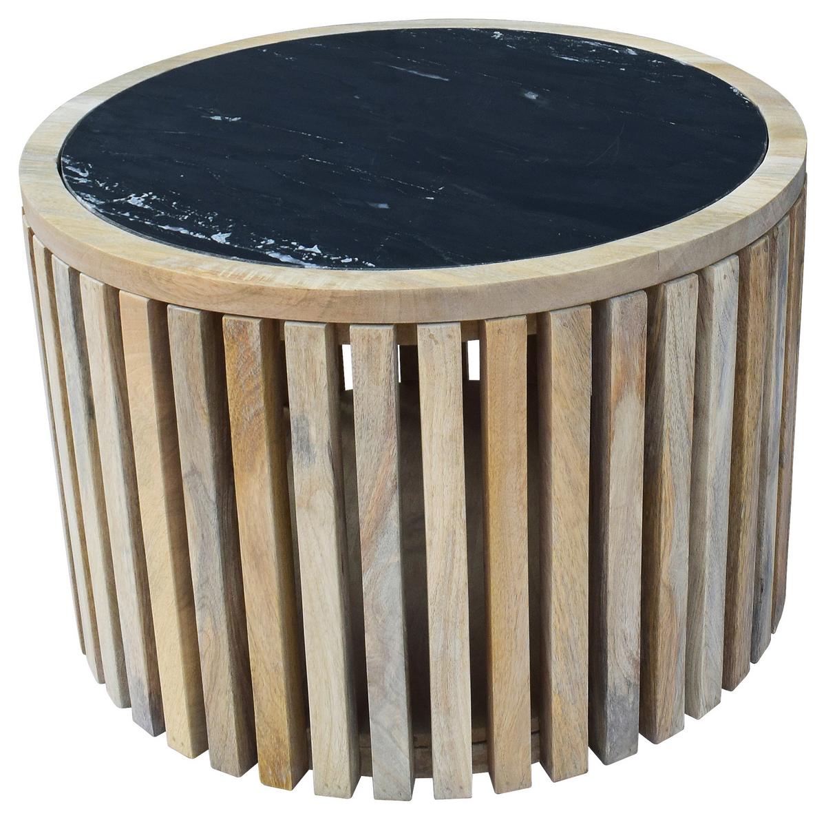 Konferenční stolek SWAY 60 - černá/přírodní barvy, Moderní, kov/dřevo (60/40cm) - Premium Living