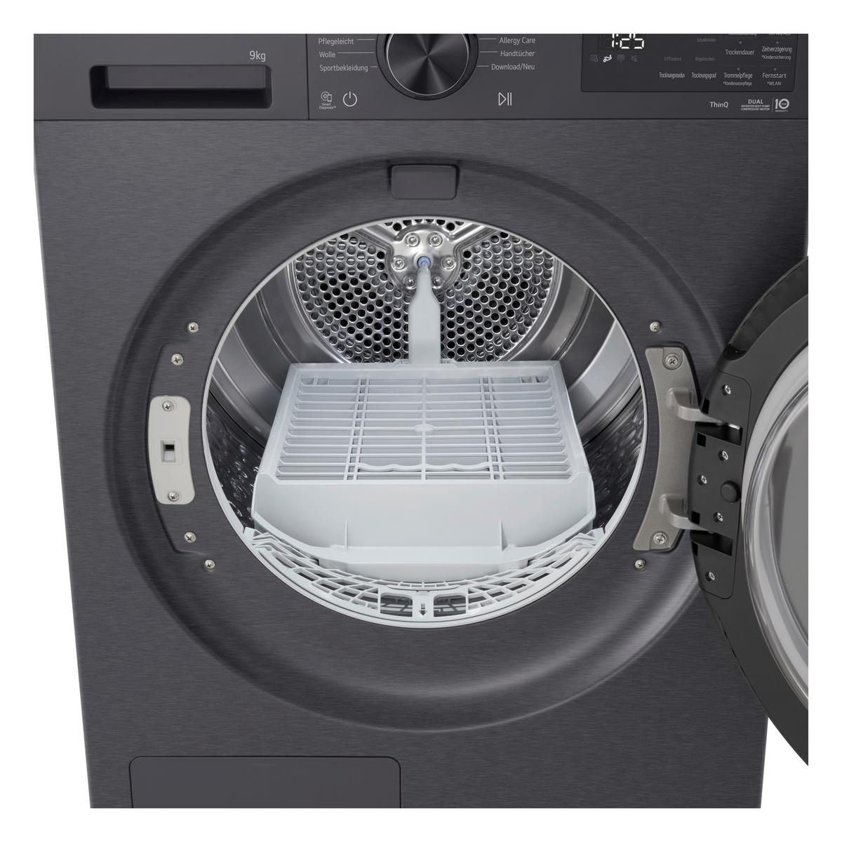 Wärmepumpentrockner Füllmenge ca. 9 Kg - Schwarz, Basics, Metall (60/85/66cm) - LG