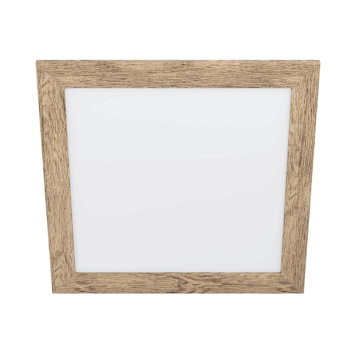 LED-Paneel 99435* Piglionasso - Hellbraun/Weiß, Natur, Holz/Kunststoff (50/50/5,5cm) - Eglo