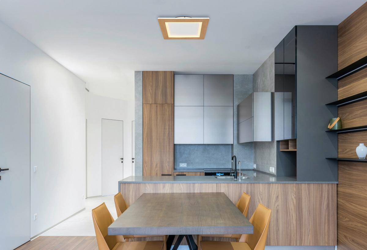 LED-Deckenleuchte 41767-30q - Opal/Weiß, Basics, Kunststoff/Metall (40/40/5cm) - Globo