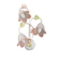 Wandleuchte 4217/Ap3 - Weiß, Natur, Glas/Metall (30/25/50cm)