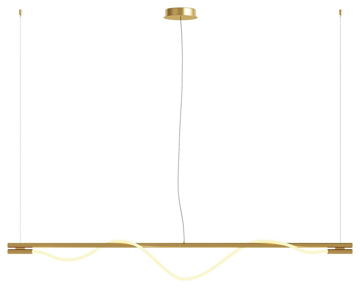 Pendelleuchte Tau - Goldfarben, Basics, Kunststoff/Metall (18/150/180cm) - MAYTONI