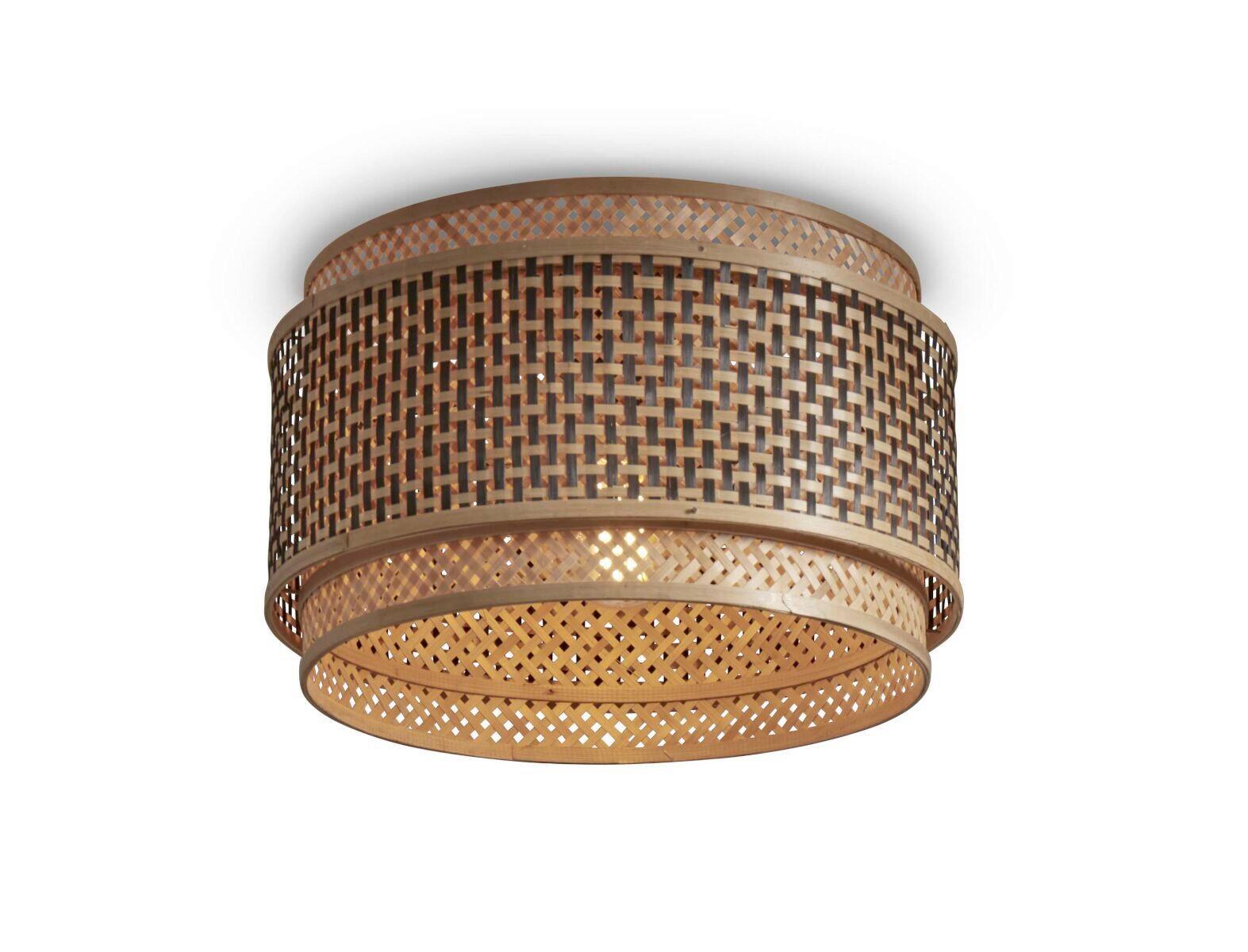 Deckenleuchte Bhutan/C/4025/Bn - Schwarz/Naturfarben, Trend, Holz (40/25cm) - Good & Mojo