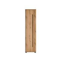 Mehrzweckschrank Eichefarben B: 50cm - Eichefarben/Schwarz, MODERN, Holzwerkstoff (50/201/39cm) - MID.YOU