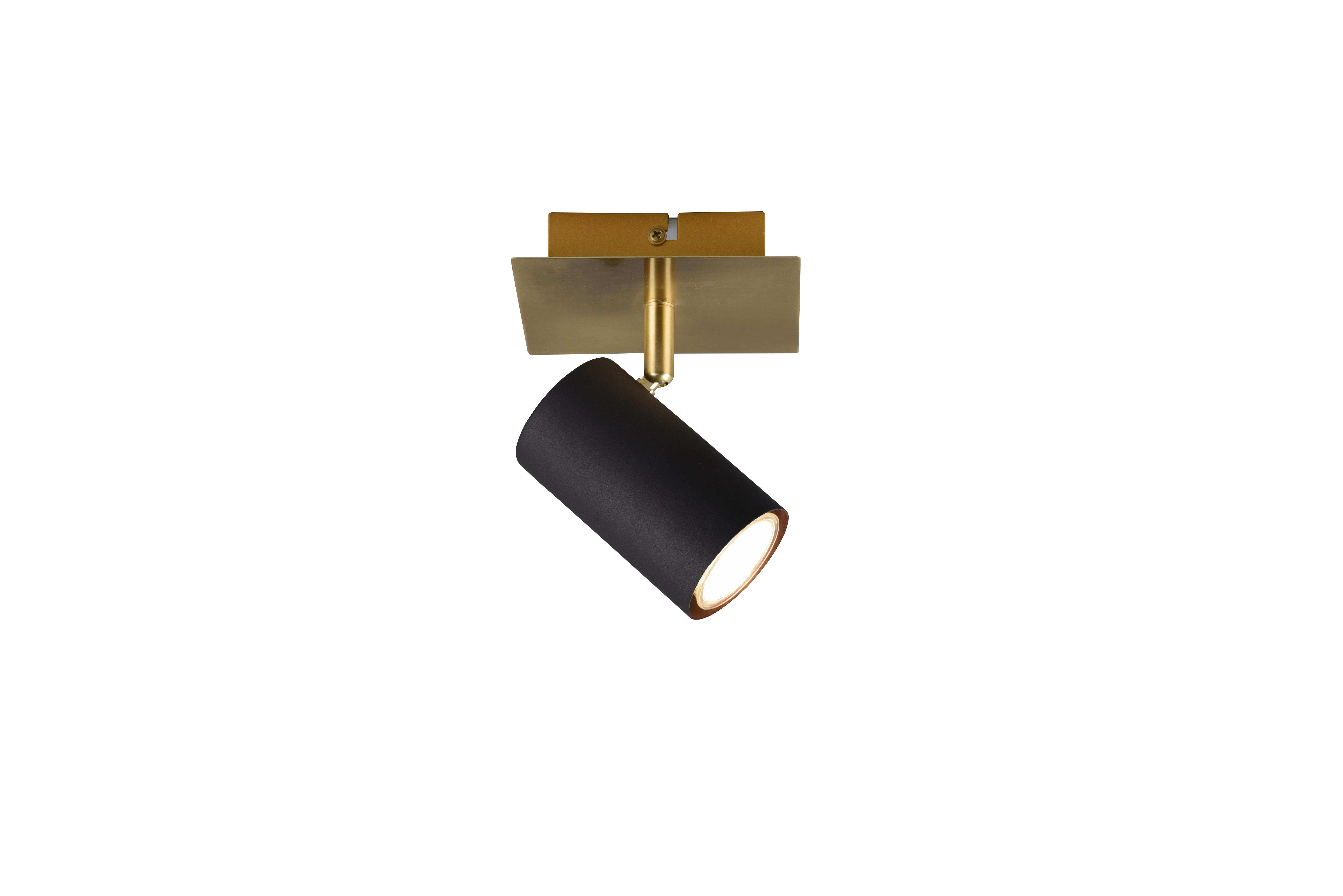 Strahler Marley 1-Flammig verstellbar L: 12 cm - Goldfarben/Schwarz, Basics, Metall (12/12/15cm) - Trio Leuchten