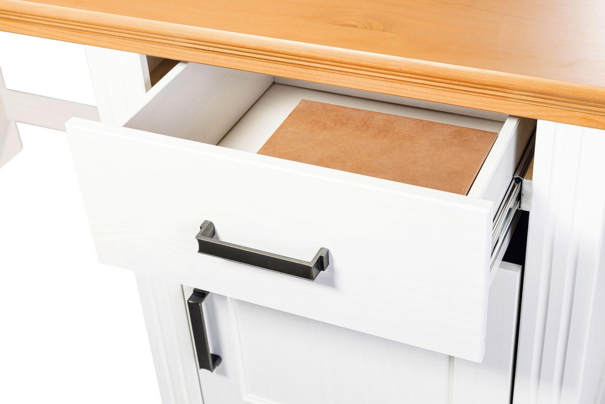 Schreibtisch Maluno 20909050 - Eichefarben/Weiß, MODERN, Holz (143/76/65cm) - MID.YOU