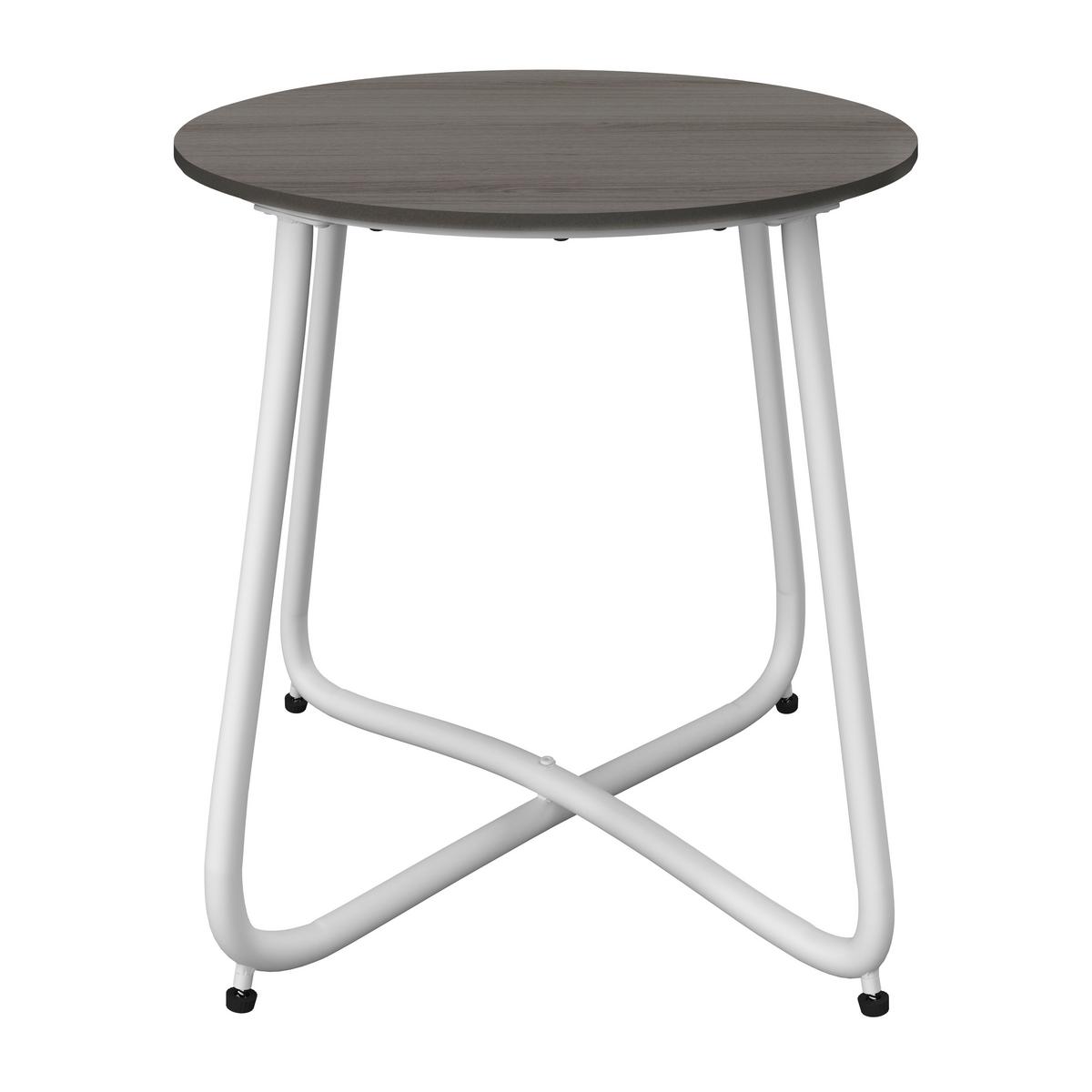 ZAHRADNÍ ODKLÁDACÍ STOLEK PINE - bílá/tmavě šedá, Moderní, kov/plast (50/49,5/50cm) - Bessagi Garden