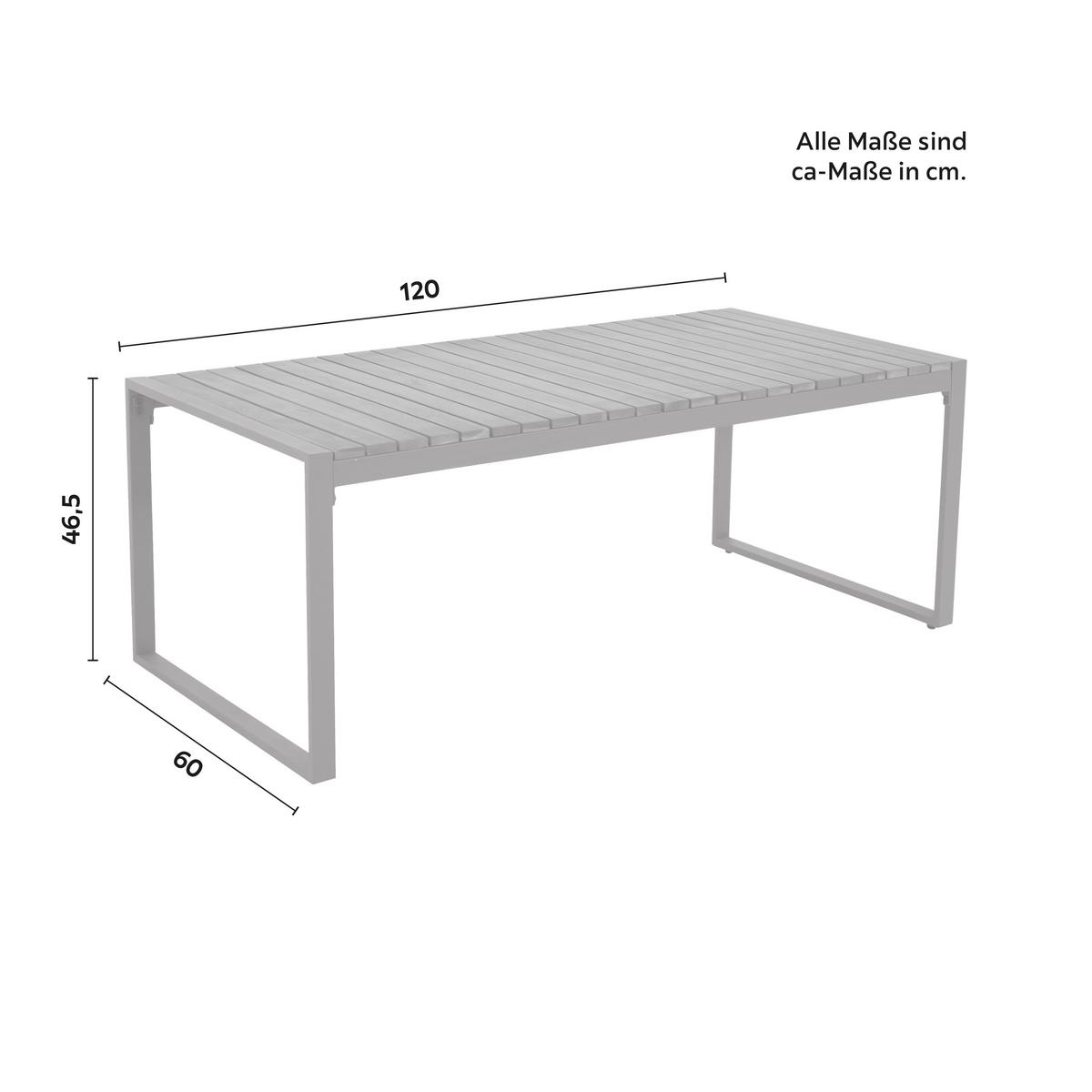 ZAHRADNÍ SADA MAGALUF - antracitová/barvy akácie, Moderní, kov/dřevo (130/76/72cm) - Mömax