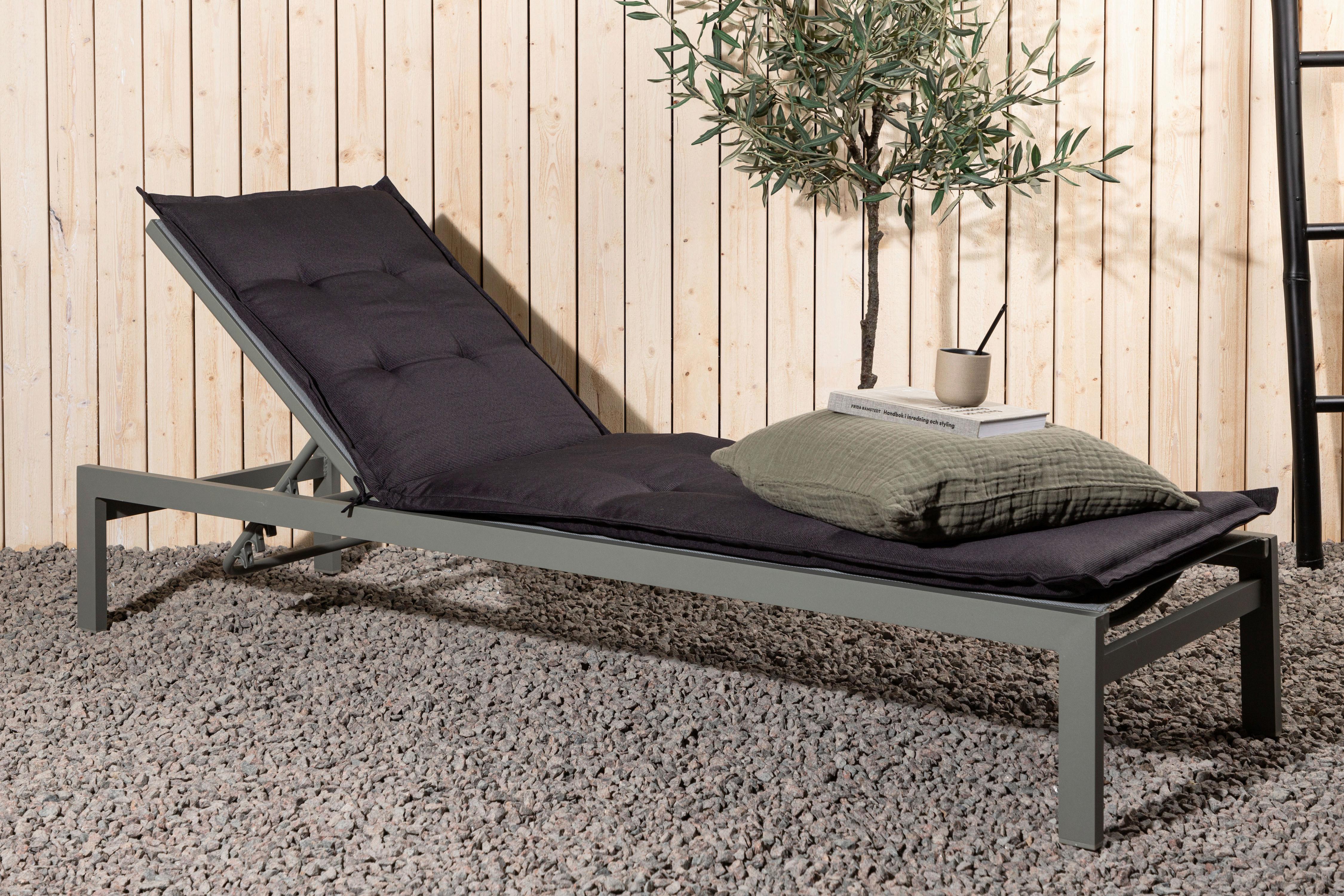 Liegenauflage Cushion - Dunkelgrau, KONVENTIONELL, Textil (60/5.5/193cm) - Gardenson