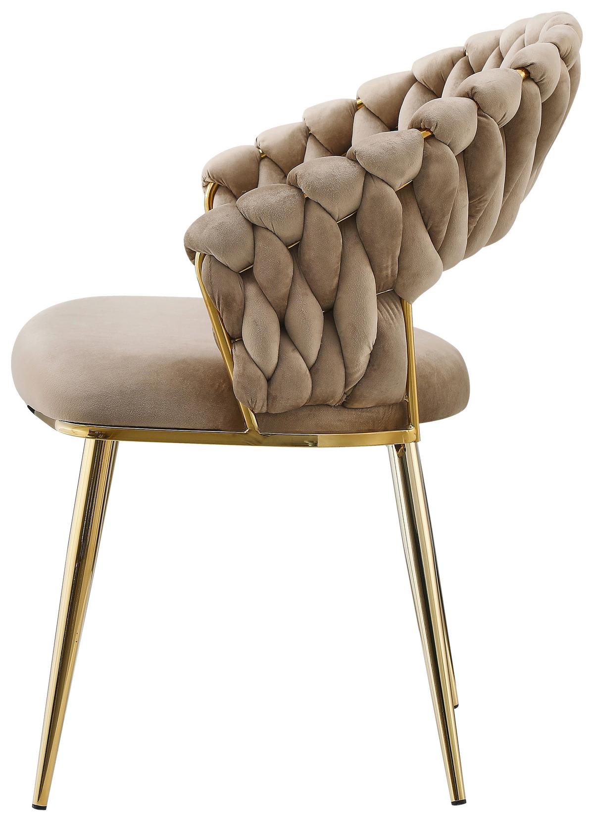 SADA ŽIDLÍ S PODRUČKAMI FINESSE 125 - barvy zlata/béžová, Design, kov/plast (61/82/60cm) - Kayoom