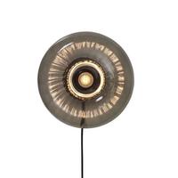 Wandleuchte Brussels 1-Flammig mit Schalter - Anthrazit/Goldfarben, Basics, Glas/Metall (28cm) - It's about Romi