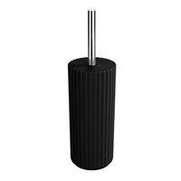 WC kefa so stojanom ALLSTAR MINAS - čierna/strieborná, Modern, plast (10cm) - Wenko