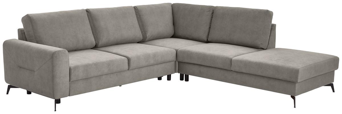 Sedacia súprava ADESSO, pravá, svetlosivá farba - čierna/svetlosivá, Konventionell, kov/textil (275/257cm) - MID.YOU