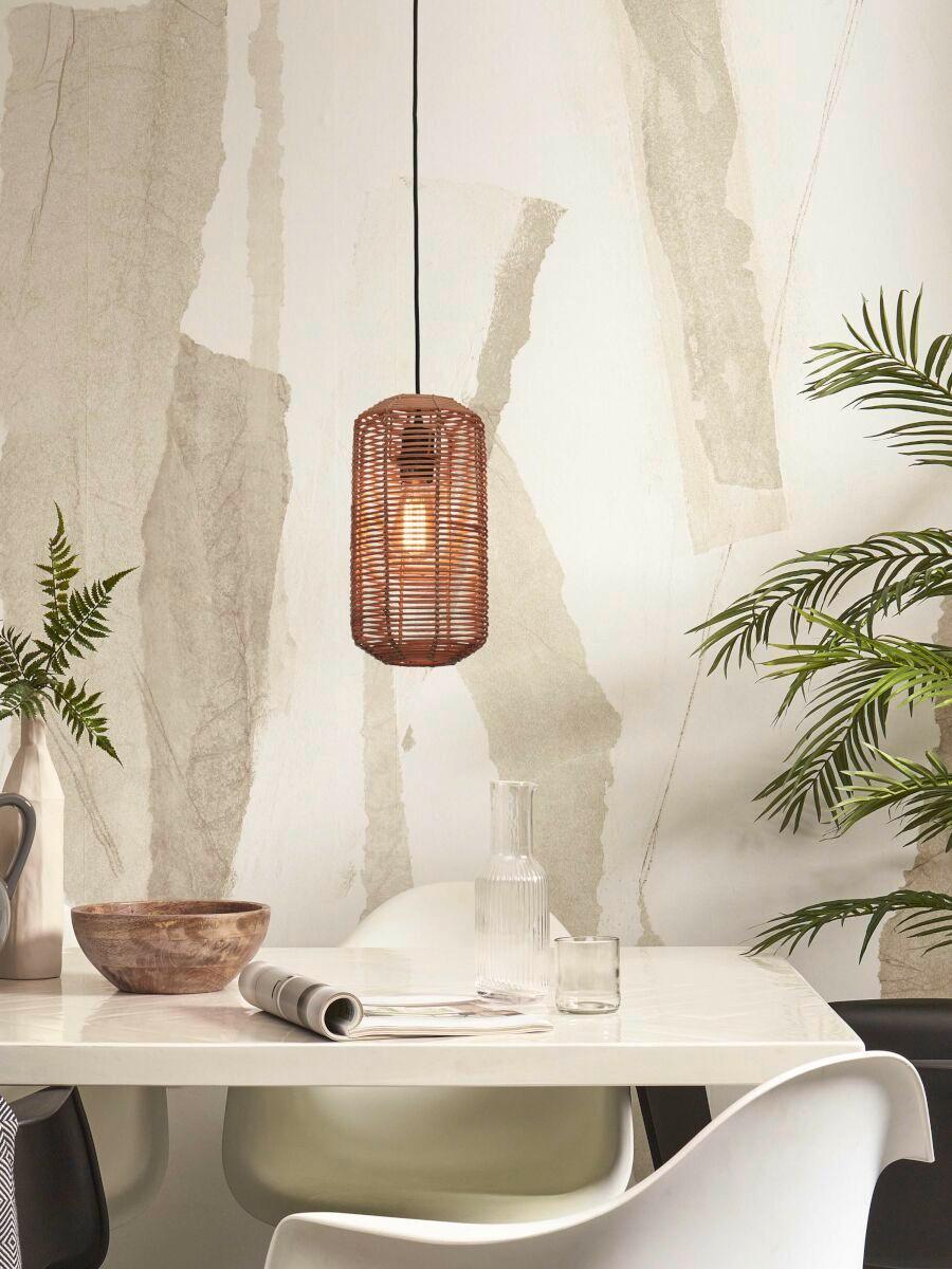 Hängeleuchte Tanami/H35/N - Naturfarben, Trend, Holz (18/18/35cm) - Good & Mojo