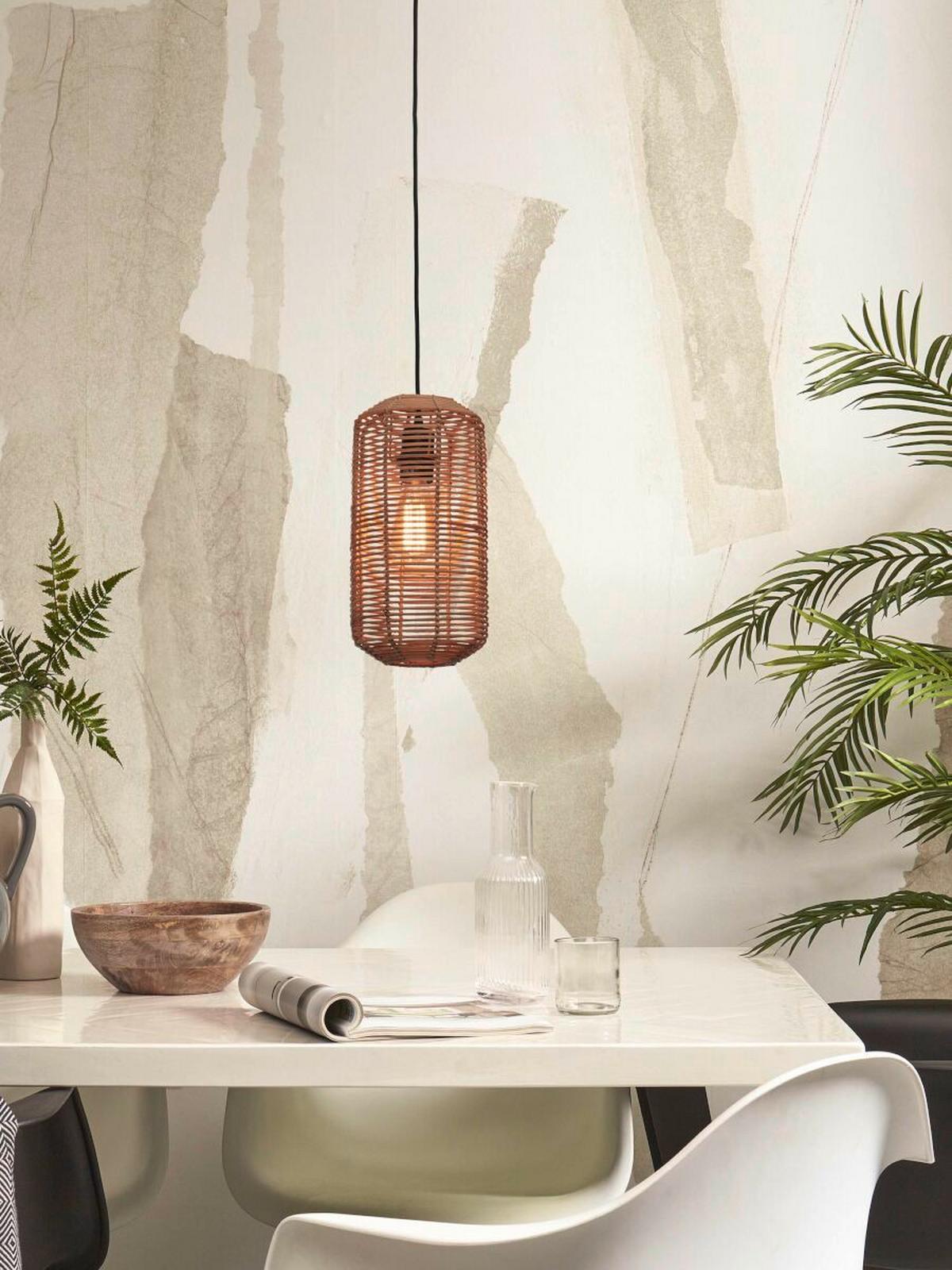 Hängeleuchte Tanami/H35/N - Naturfarben, Trend, Holz (18/18/35cm) - Good & Mojo