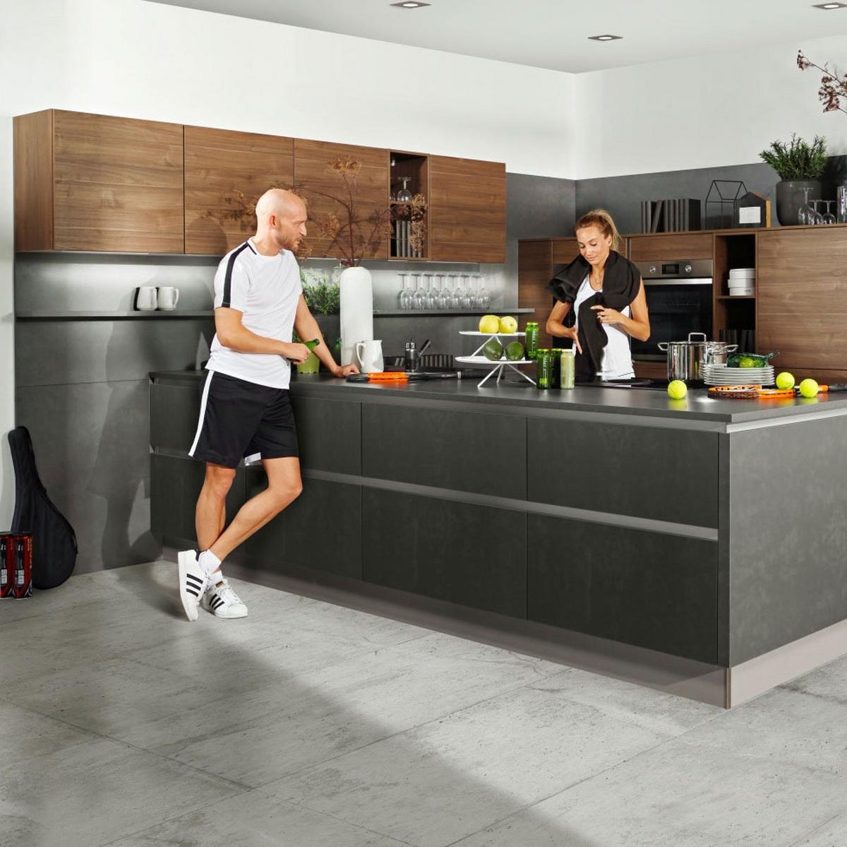 Beépíthető Konyha Base/plan - tölgyfa/antracit, Modern, faalapú anyag - Express