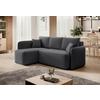 Ecksofa Hadson Grau S: 150x206 cm - Schwarz/Grau, Design, Textil (150/206cm) - MID.YOU