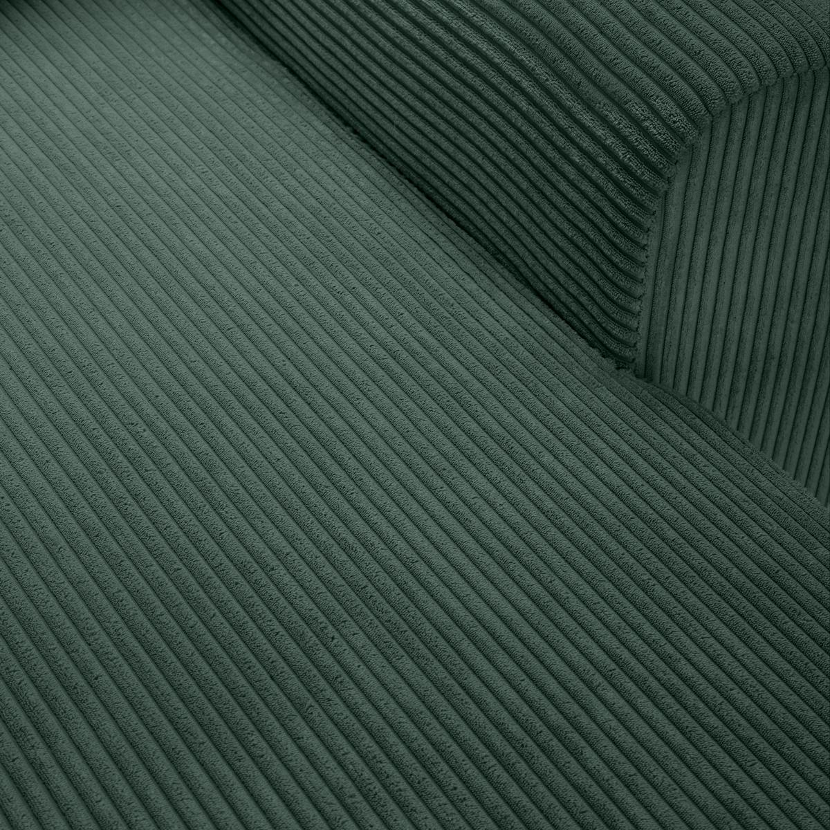 Rohová sedačka LILLE, oboustr., zelený manšestr - zelená/světle hnědá, Moderní, dřevo/textil (232/110/156cm) - Mömax