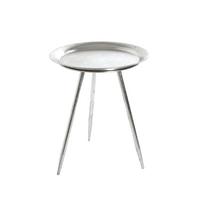 Odkládací stolek Franz 2, barvy stříbra, P: 44 cm - barvy stříbra, Moderní, kov (44/54cm) - Mömax
