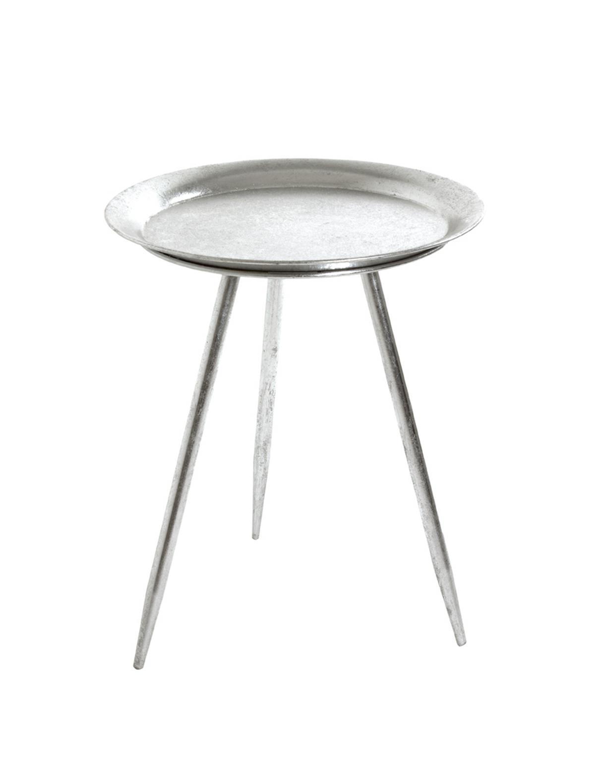 Odkládací stolek Franz 2, barvy stříbra, P: 44 cm - barvy stříbra, Moderní, kov (44/54cm) - Mömax