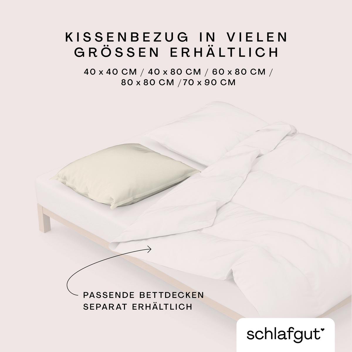 Kopfpolsterbezug Woven Satin - Hellgelb, Basics, Textil (70/90cm) - Schlafgut