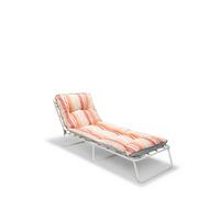 Sonnenliege Wörthersee – 3-Bein-Liege - Terracotta/Weiß, Basics, Textil/Metall (60/38/180cm)